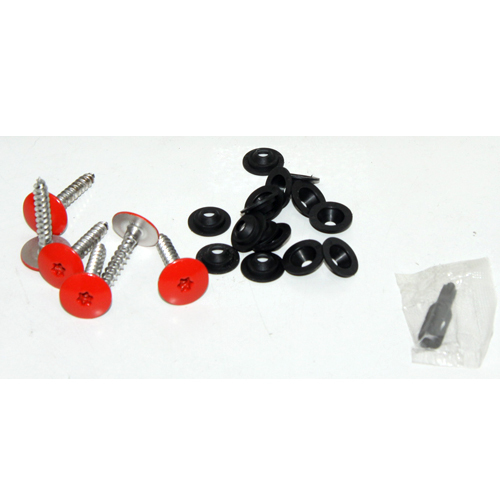 gevelschroef inox 4,8x30-16 mm 201 rood