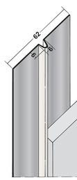 ACB V-voegprofiel alu zwart (lengte 2m50)