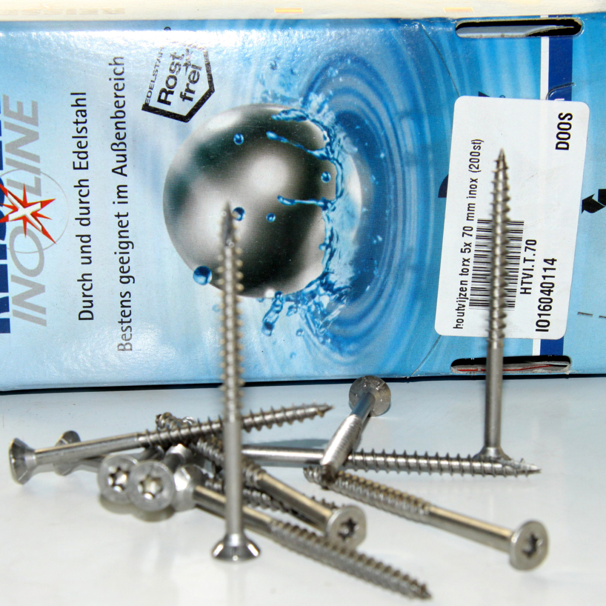 houtvijzen torx 5x 70 mm inox (200st)