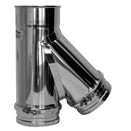 T-stuk dia 125 135° EW inox 316L (nr. 12)