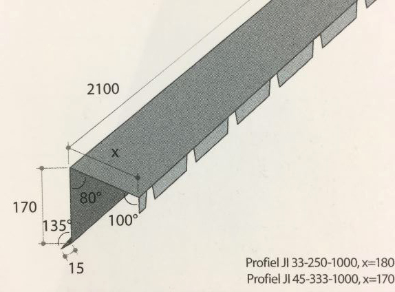 getande muurnok (2,10m)