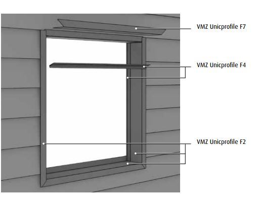 unicprofiel facade F7 quartz-zinc 1 mm