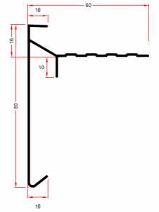 profiel 80/60 alu-geanod. classic PLUS (2,5m)