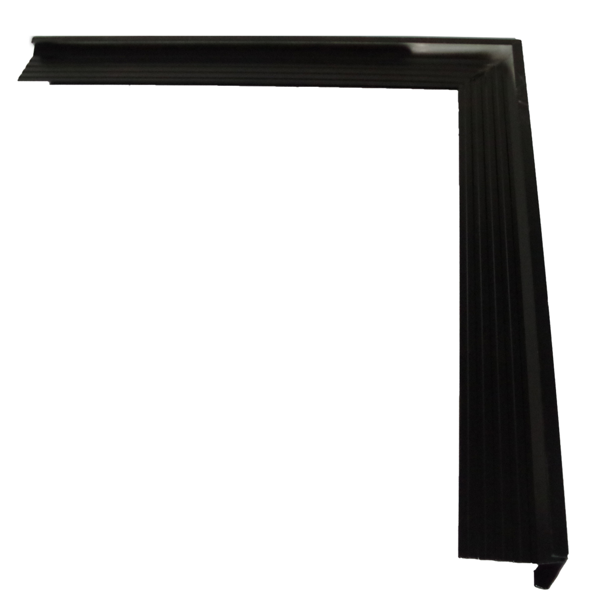 buitenhoek alu 60/60 ZWART MAT 9005 classic PLUS
