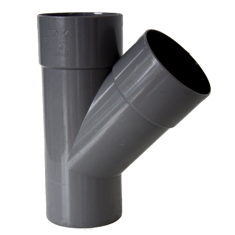 T-stuk dia 80 45° PVC