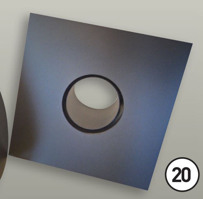 stalen unifitter vierkant dia 180 (zwart)