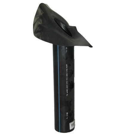 tapbuis SCHUIN EPDM dia 90 45°/flap EPDM - 60 cm