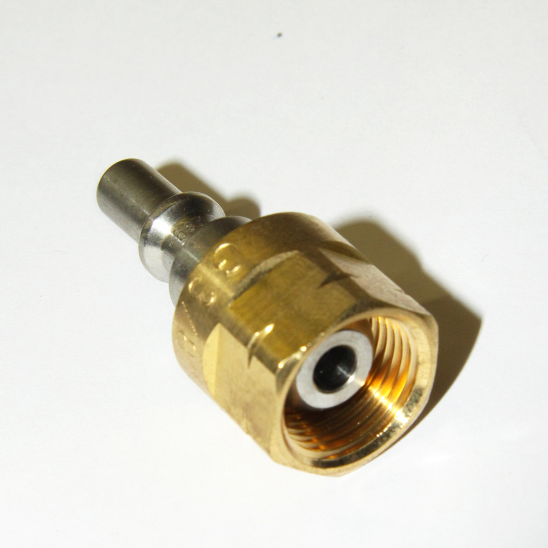 nippel dubbel beveiligd voor snelkoppeling 3/8"