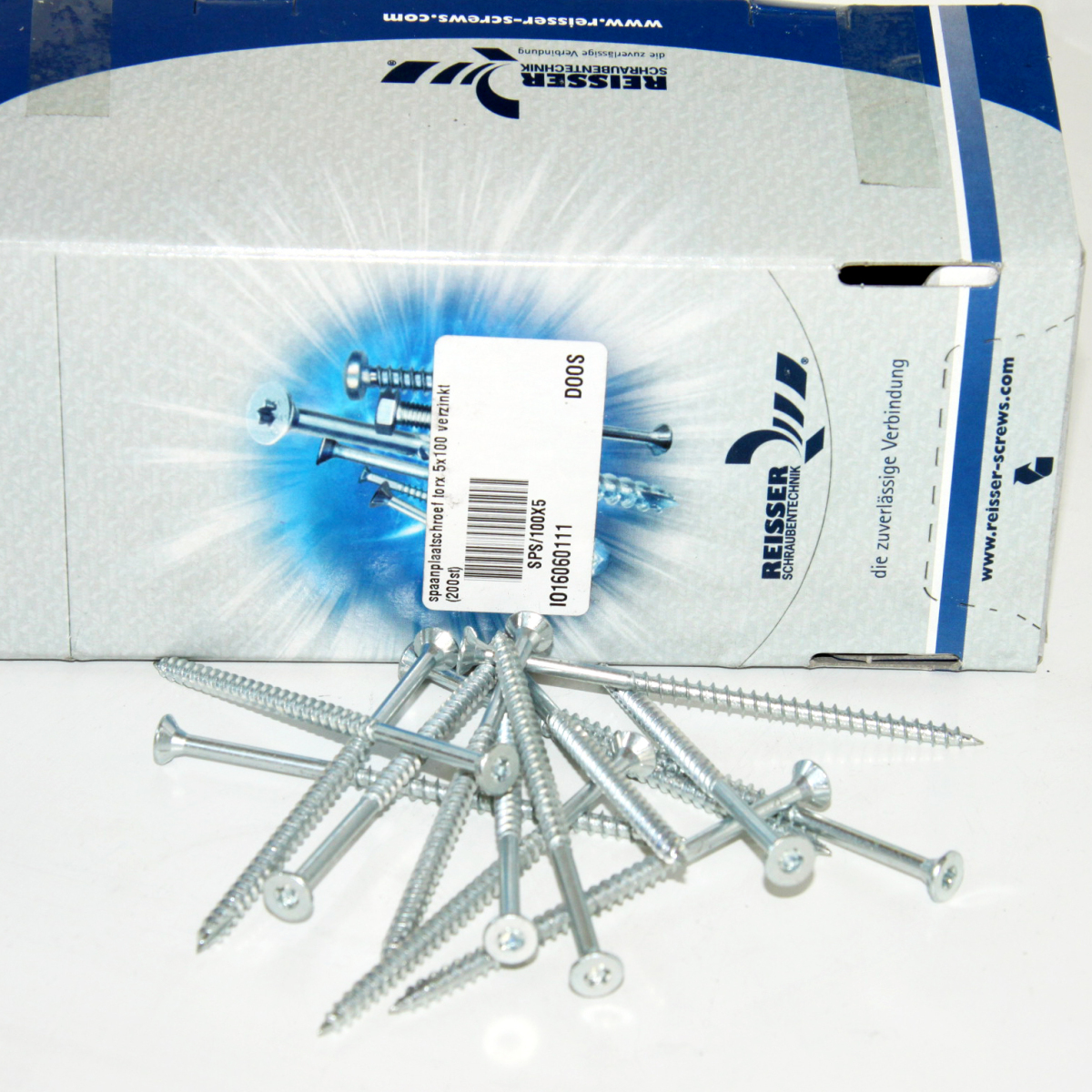 spaanplaatschroef torx 5x100 verzinkt (200st)