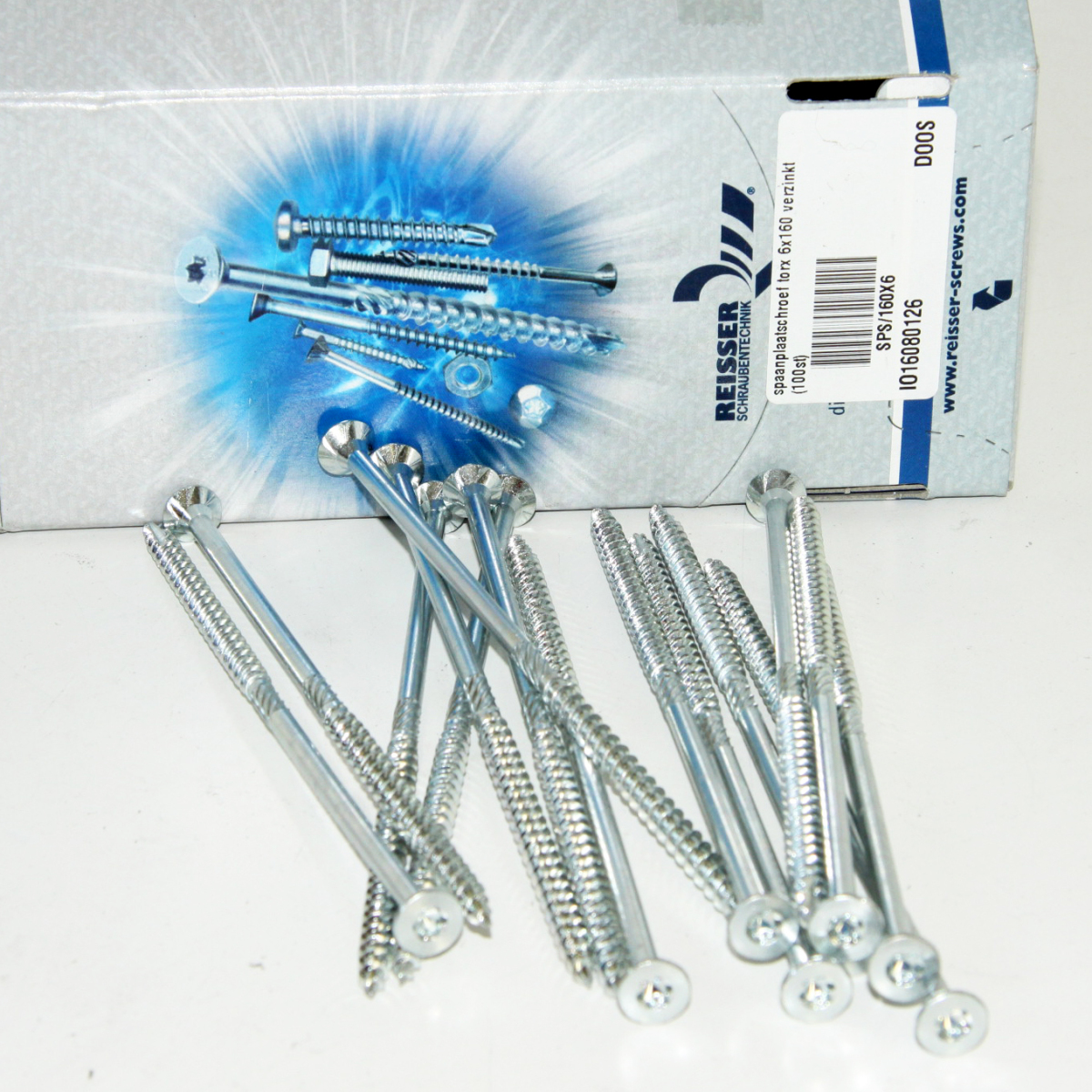 spaanplaatschroef torx 6x160 verzinkt (100st)
