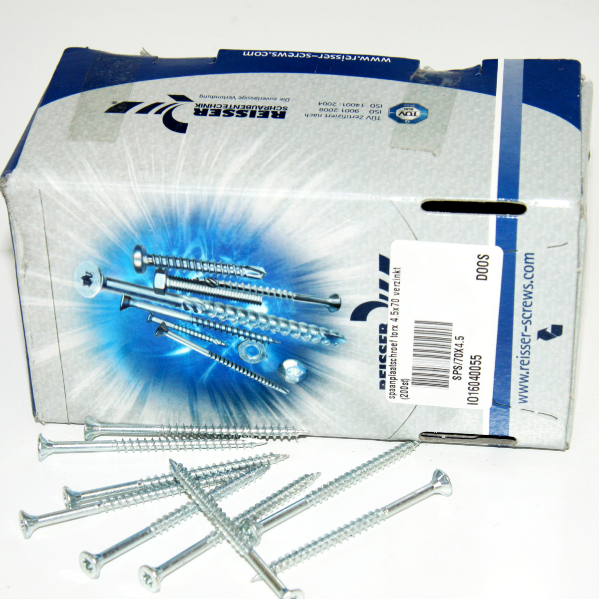 spaanplaatschroef torx 4.5x70 verzinkt (200st)