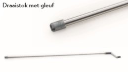 draaistok met gleuf (1,5m)