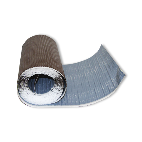 aluflex vervanglood 320 mm/geribd bruin (5m)