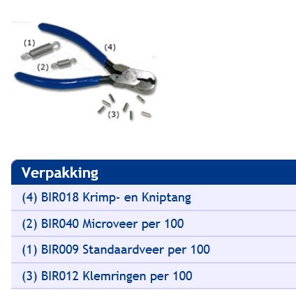 Birdwire standaardveer 40 x 8 mm (100st/zak)