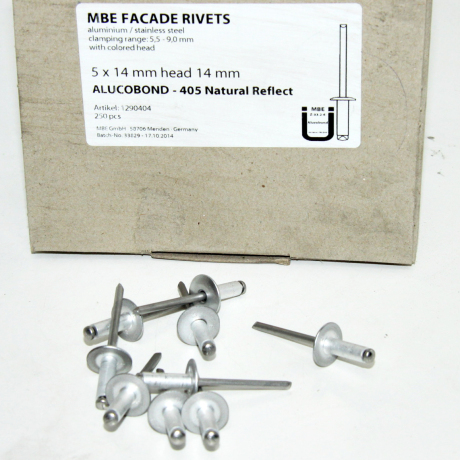 rivet alu/inox Ø5 kop 14mm 405 reflect (250st)