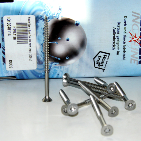 houtvijzen torx 5x 80 mm inox (200st)