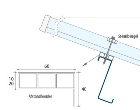 LEXAN THERMOROOF afstandhouder 10 mm of 20 mm