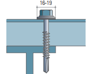 overlapschroef BZB 6,3 x 32 incl kapje  (100st.)