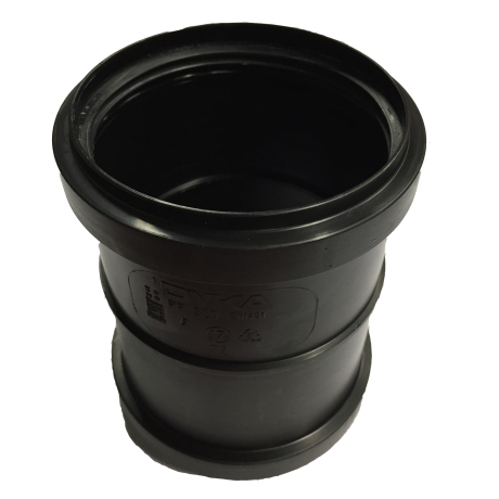 PE - mof PP dia 90 mm zwart DUBBELGEMOFT