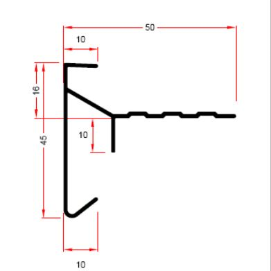 profiel 45/50 GEMOFFELD classic PLUS (2,5m)