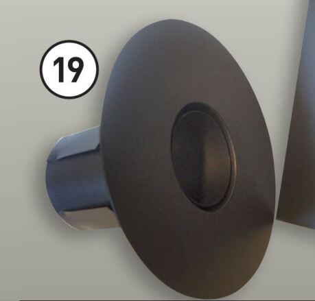 stalen unifitter rond dia 180 (zwart)