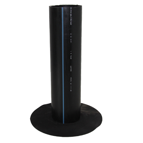 tapbuis EPDM dia 125 90°/flap EPDM - 60 cm
