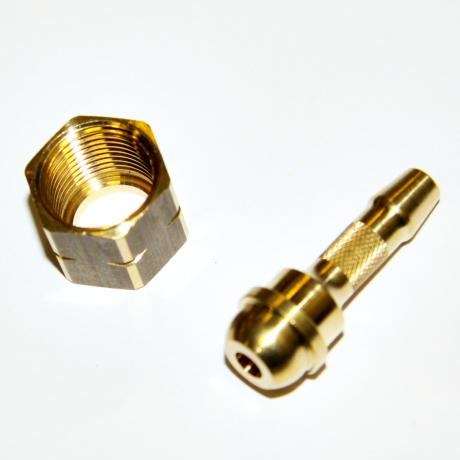 vaste slangnippel 3/8 voor slang 6.3 mm