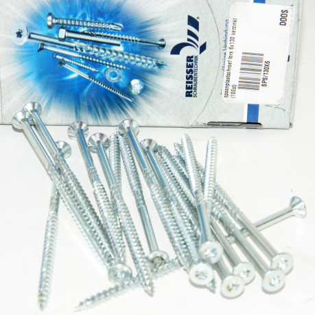 spaanplaatschroef torx 6x130 verzinkt (100st)