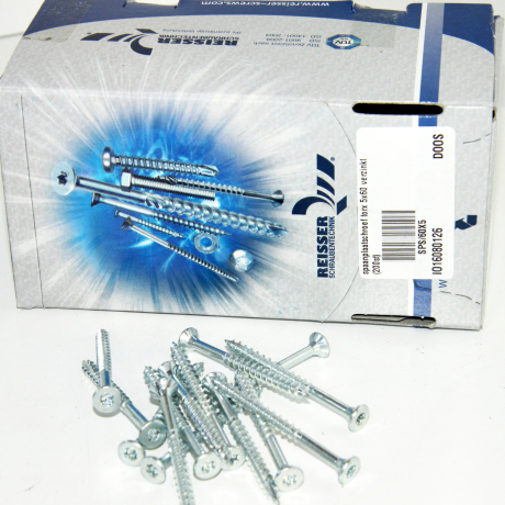 spaanplaatschroef torx 5x60 verzinkt (200st)